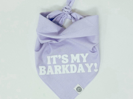 Camp Hound It s My BarkDay Dog Bandana Purple Discount