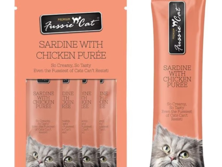 Fussie Cat Puree Cat Treats Sardine & Chicken For Sale