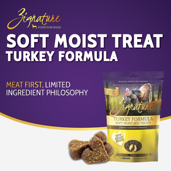 Zignature Turkey Formula Soft & Chewy Dog Treats 4 oz Fashion