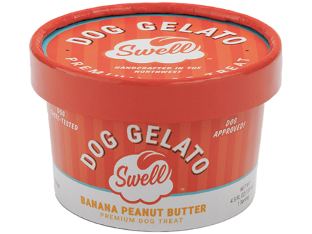 Swell Frozen Gelato Banana & Peanut Butter Dog Treat 4.5 oz on Sale