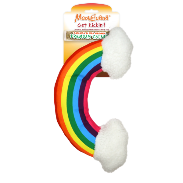 Meowijuana Get Kickin  Refillable Rainbow Kicker Catnip Cat Toy For Sale