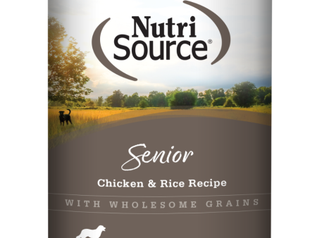 NutriSource Senior Chicken & Rice Formula Canned Dog Food 13-oz on Sale