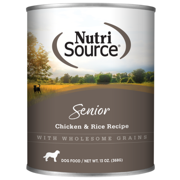 NutriSource Senior Chicken & Rice Formula Canned Dog Food 13-oz on Sale