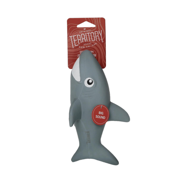 Territory Natural Rubber Shark Squeaker Dog Toy Fashion