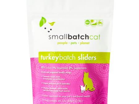 Small Batch Turkey Frozen Raw Cat Food Patties, 3 lbs For Sale