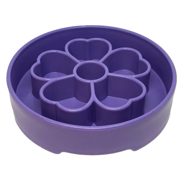 SodaPup Enriching Slow Feeder Flower Ebowl for Dogs Purple Supply