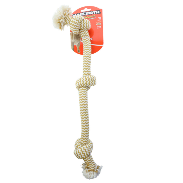 Mammoth Flossy Chews Extra Peanut Butter 3 Knot Tug Dog Toy Online Hot Sale