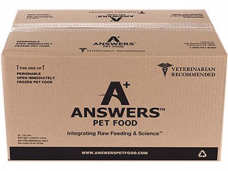 Answers Pet Food Detailed Formula Pork Raw Frozen Dog Food 40 lb For Sale