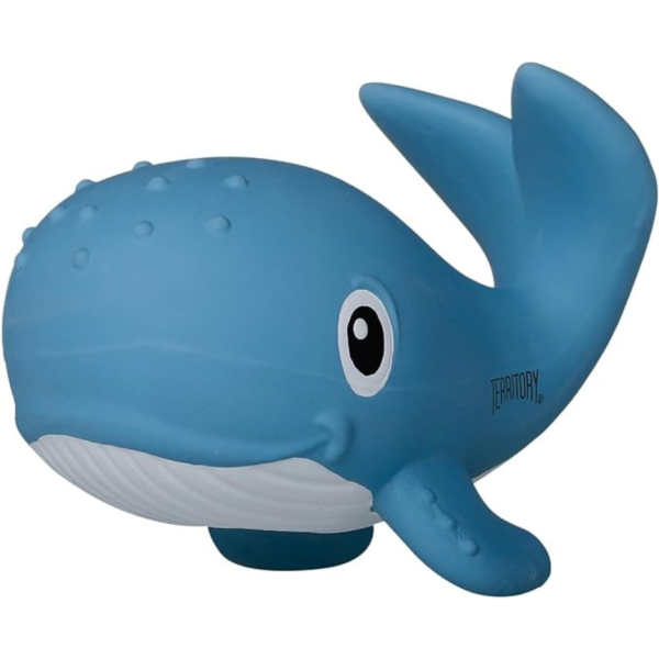 Territory Natural Rubber Whale Squeaker Dog Toy Supply