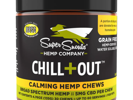 Super Snouts Grain-Free Chill Out Broad Spectrum Calming Hemp Chews For Sale