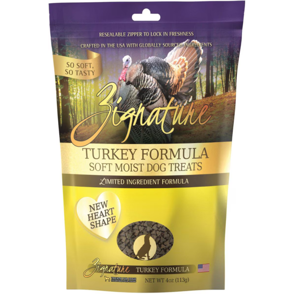 Zignature Turkey Formula Soft & Chewy Dog Treats 4 oz Fashion