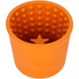 Innovative Pet Products Lickimat Yogie Mat Treat Dispenser Orange for Dogs Supply