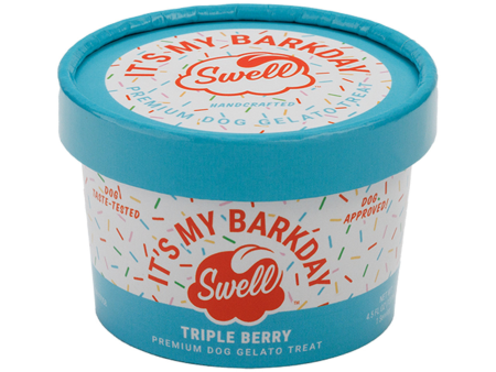 Swell Frozen Gelato It s My Barkday TripleBerry Dog Treat 4.5 oz Fashion