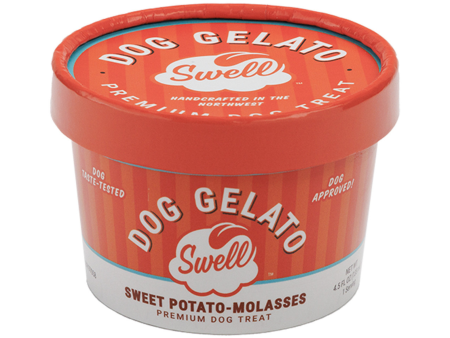 Swell Frozen Gelato Sweet Potato Molasses Dog Treat 4.5 oz For Discount