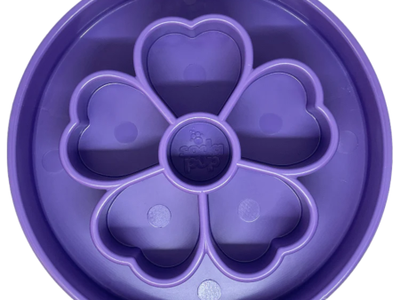 SodaPup Enriching Slow Feeder Flower Ebowl for Dogs Purple Supply