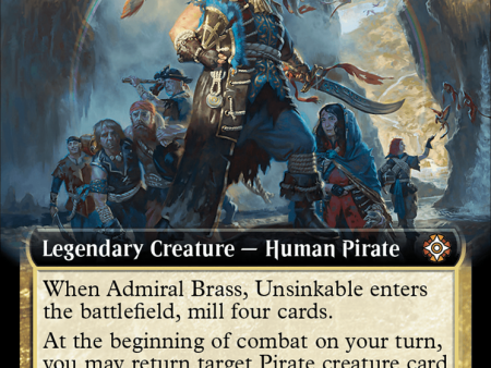 Admiral Brass, Unsinkable (Extended Art) [The Lost Caverns of Ixalan Commander] Online Hot Sale