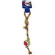 Ethical Dog - Rainbow Crinkler Tug W  Tennis Ball Dog Toy For Sale